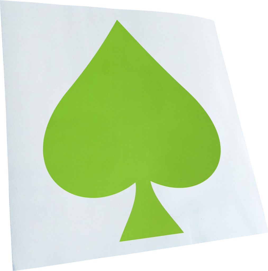 Kiwistar - Autoaufkleber - Pik Pique Spades Skat Heckscheibenaufkleber - Aufkleber für Auto Kfz Fahrrad, LKW, Truck Mofa