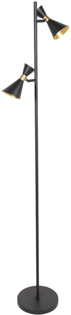 Piantana Moderna Anne Lighting Preto 4112ZW - Design Nero Metallo