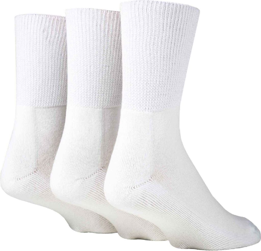 IOMI - 3er Pack Herren und Damen Bambus Socken Ohne Gummi | Diabetikersocken