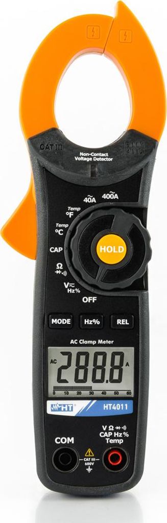 HT-Instruments HT4011 Robuste Stromzange bis 400A AC und 600V AC/DC mit spannungs-Sensor