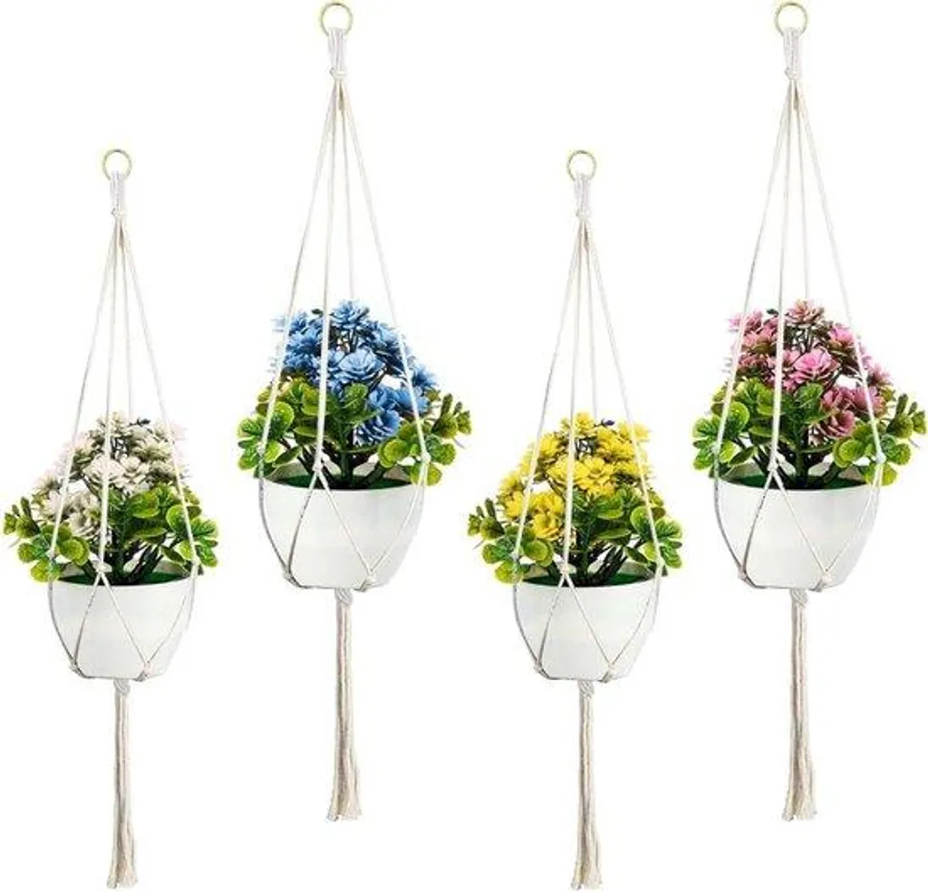 Décoration murale suspension pour plantes - Gain de place style bohème