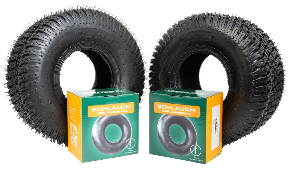 2x Reifen 15x6.00-6 Tubeless inkl. Schlauch mit geradem Produktbild 