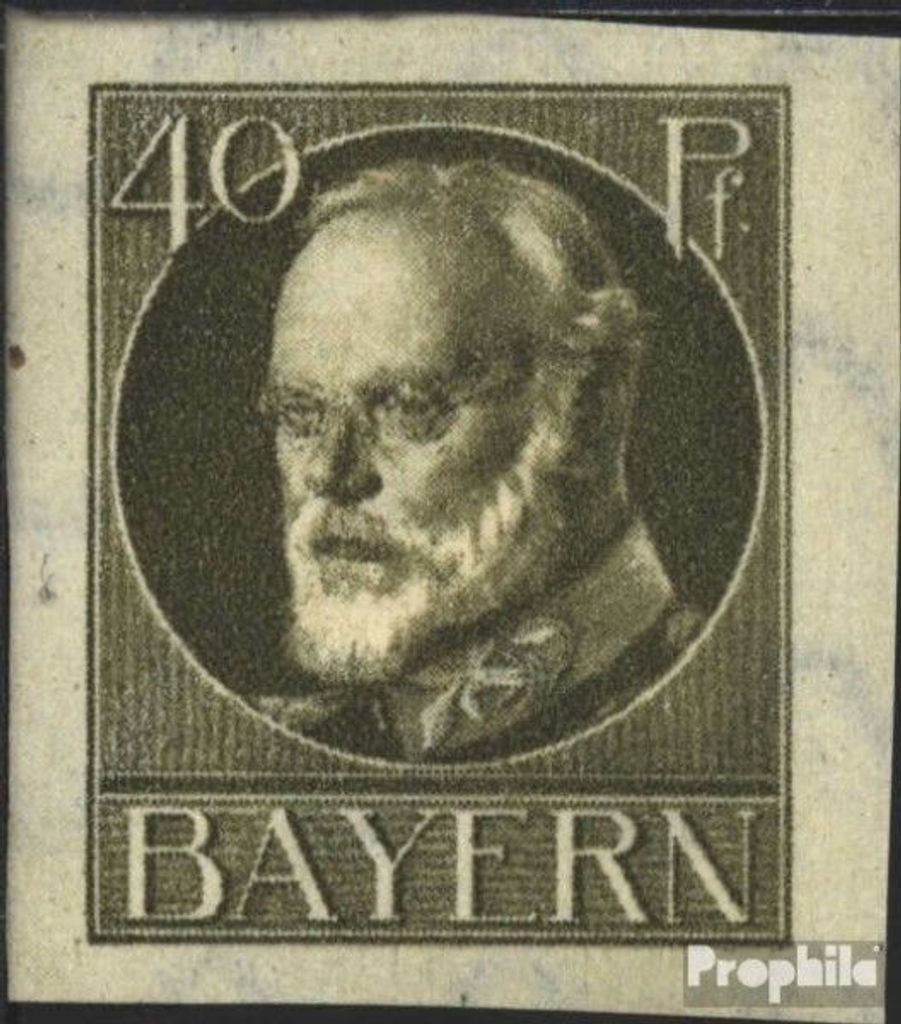 Briefmarken Bayern 1916 Mi 100II B postfrisch König Ludwig III
