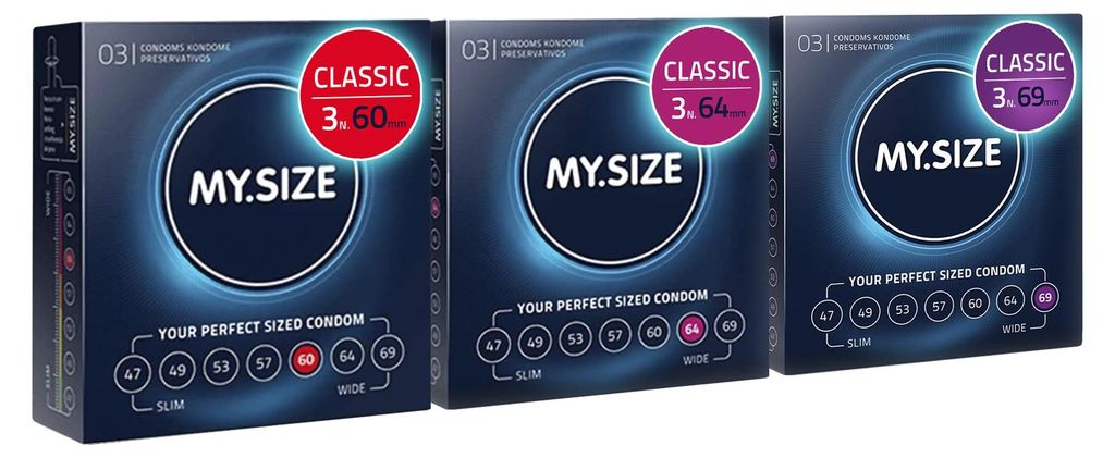 MY.SIZE Preservativi classici confezione di prova da 3 | Immagine del prodotto 