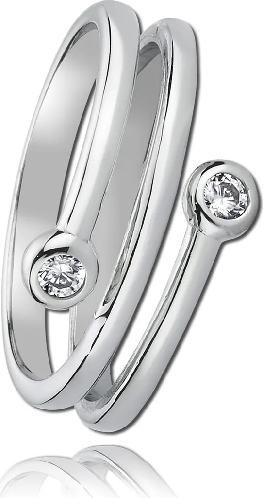 Bague Argent 925 Femme Balia Anneaux Entrelacés 17,2mm Taille 54