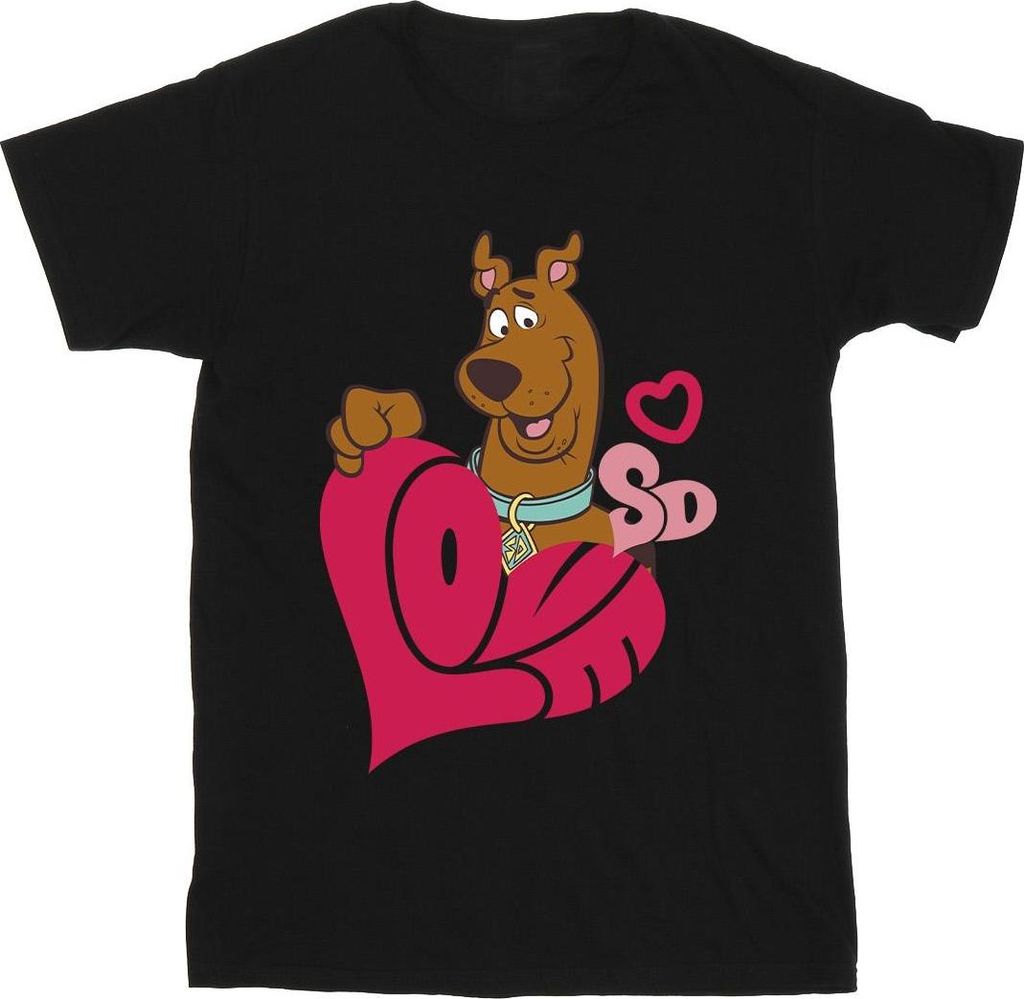 Scooby Doo - "Love Heart" T-Shirt für Herren BI53293 (5XL) (Schwarz)