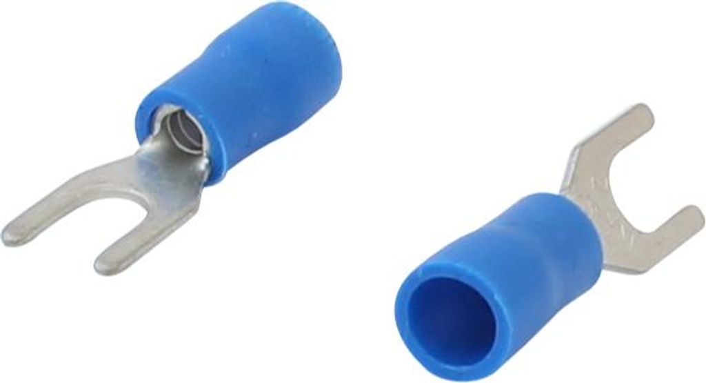 Isolierte Gabelkabelschuhe 1,5-2,5 mm, 2/4 mm, 10 Stück - E-652-0032