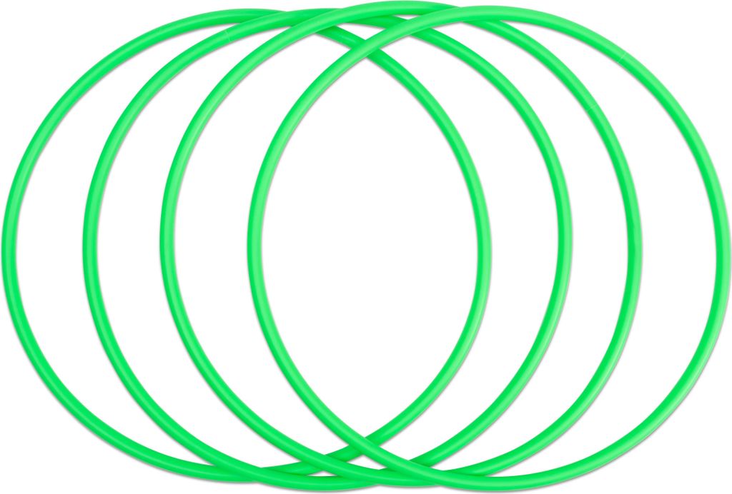 Betzold Gymnastik-Reifen mit Rundprofil, 4 Stück, Farbe: grün, Setgröße: 4 Stück, Durchmesser: 60 cm
