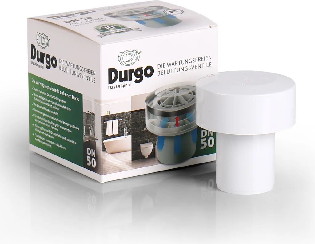 Vanne d'aération Durgo DN 50 HT avec capot polystyrène isolant robuste - 13
