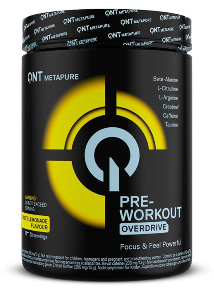 QNT Pre-Workout Overdrive (30 Serv) Sweet Lemonade - Pre-Workout - Pre-Workout Booster