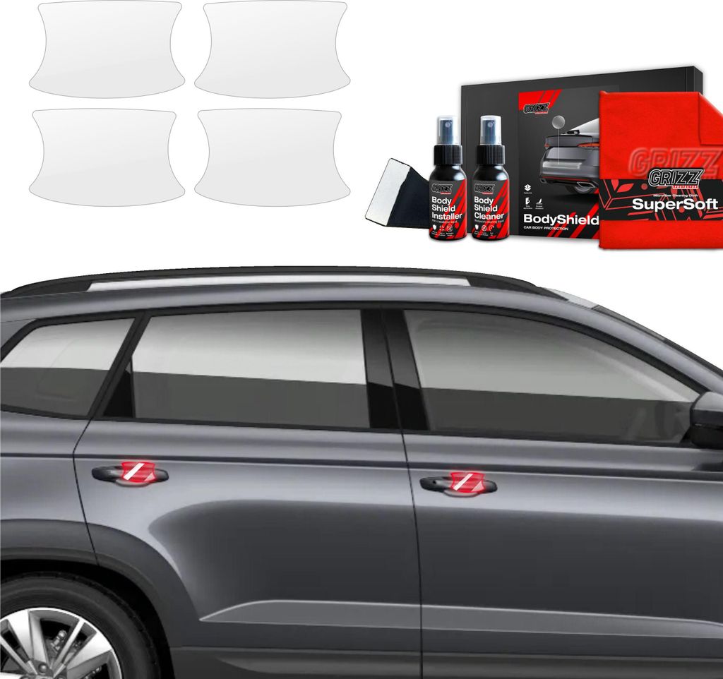4in1 Schutzfolie Grizz Protector für Türgriffmulden - Skoda Karoq (2022-2025)
