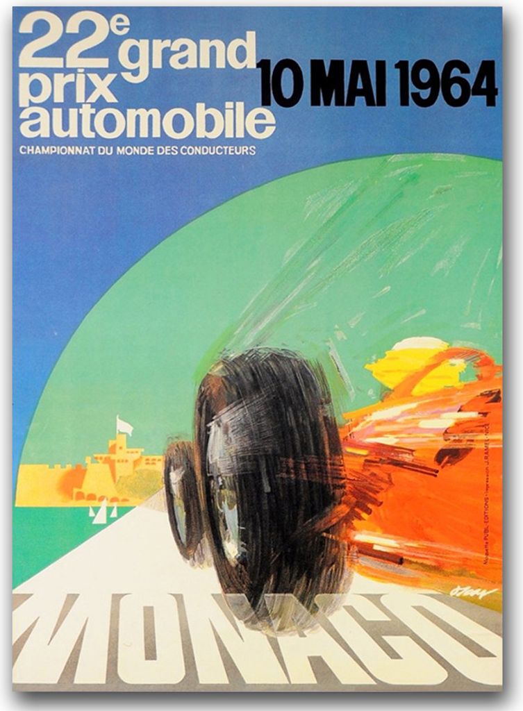 Poster - Canvas - Leinwand - 59,4 cm x 84,1 cm - Fotoposter - Leinwandkunst - Fahrzeug Monaco Grand Prix