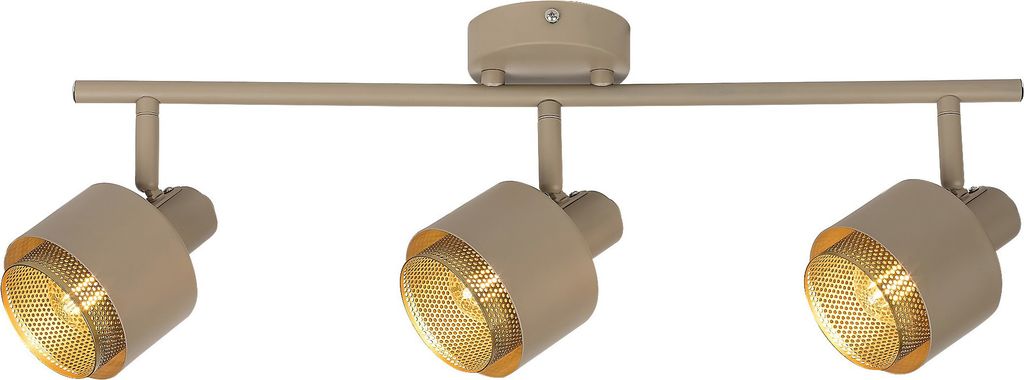 Rabalux 3549 Deckenstrahler 3 Spots Fedora, E14, braun-gold, Modern, 52,5cm