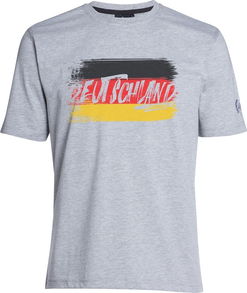 Übergrößen WM FAN T-Shirt AHORN SPORTSWEAR Graumelange 5XL