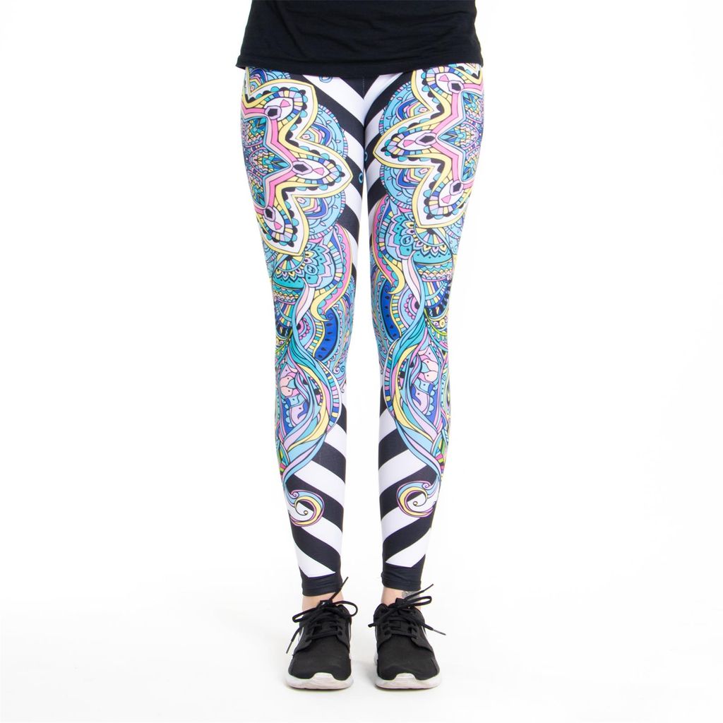 cosey - Mandala-Line Leggings (Einheitsgröße) - Design Psychedelic