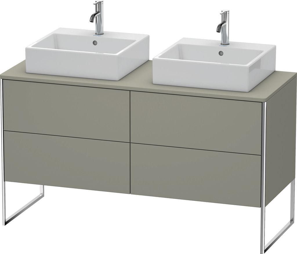 Duravit XSquare Konsolenwaschtischunterbau freistehend, für zwei Becken, 4 Auszüge, 1400x778x548mm, XS4926B9292