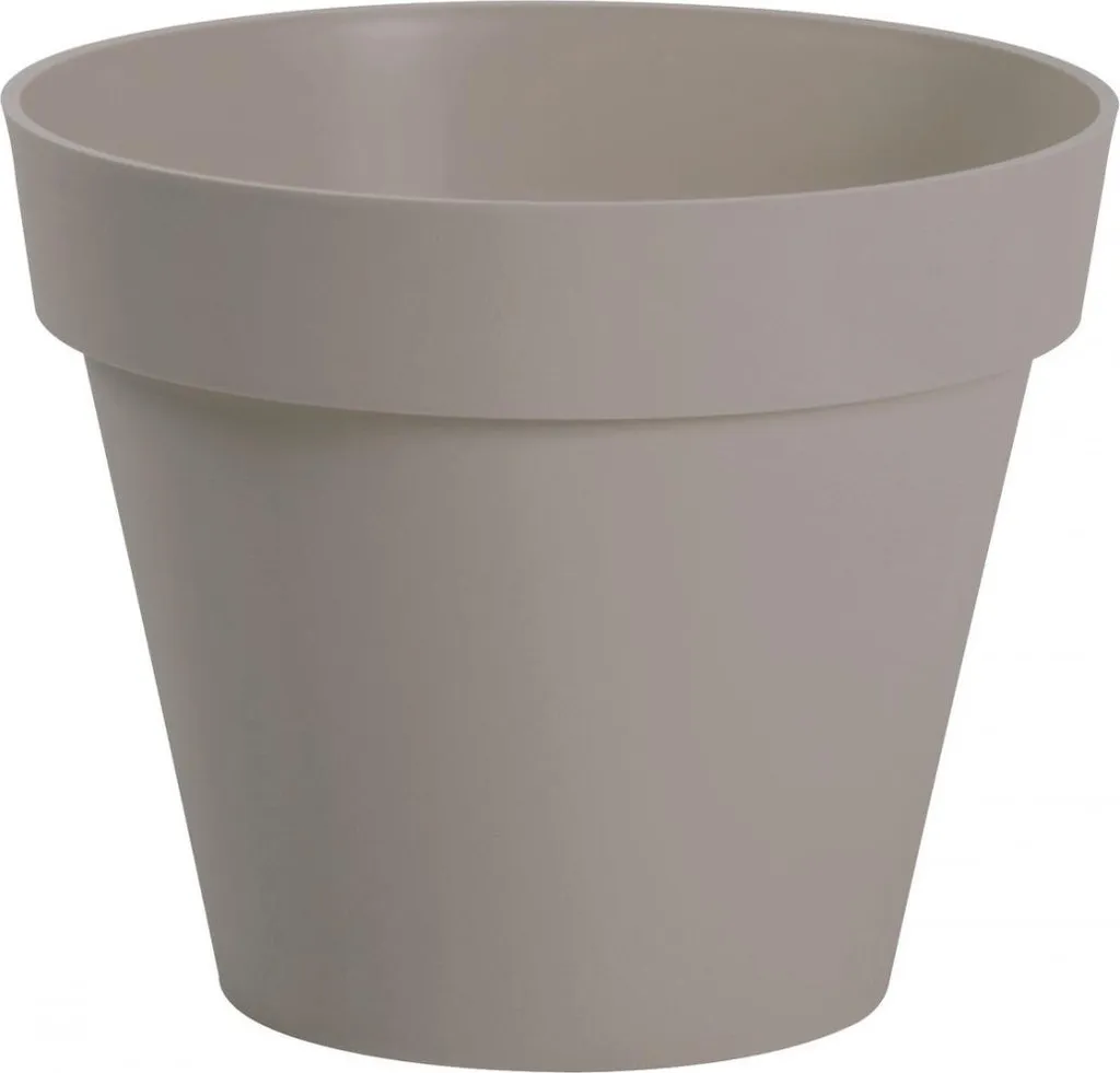 Bac à fleurs taupe Gamme Pop 76L 60x47 cm idéal pour aménager la terrasse