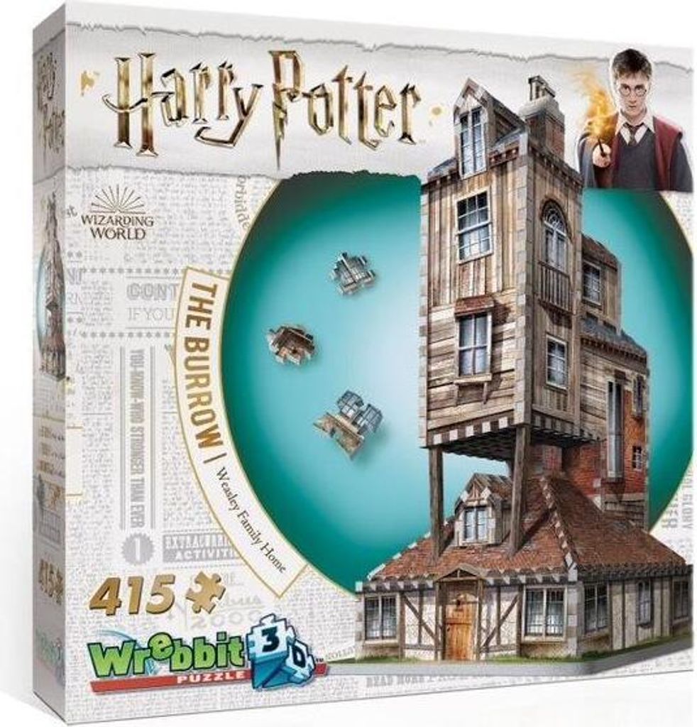 Wrebbit Puzzle 3D 415 el HP The Burrow Zdjęcie produktu 