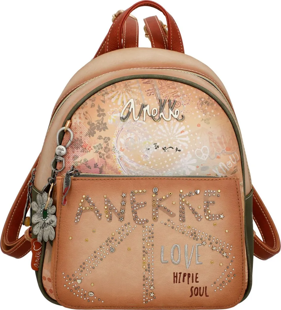Zaino Anekke Peace & Love Multicolor - Zainetto Donna Tempo Libero