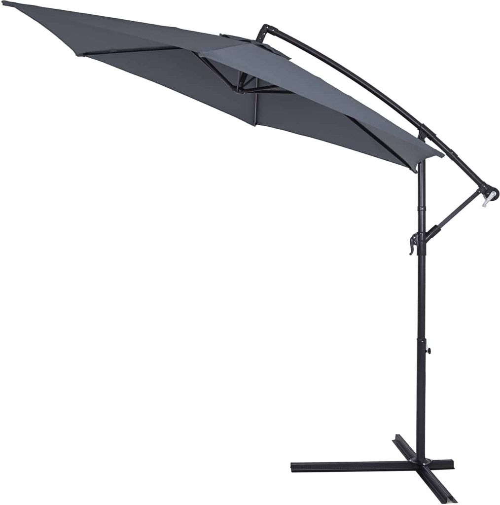 KINGSLEEVE® Sonnenschirm Ø330cm Groß UV Schutz 30+ Rund mit Produktbild 10