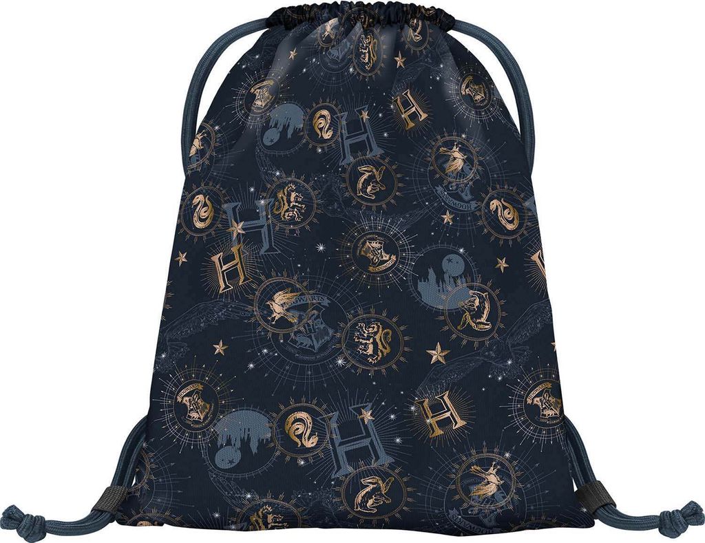 BAAGL Turnbeutel mit Tasche Harry Potter Hogwarts Schwarz