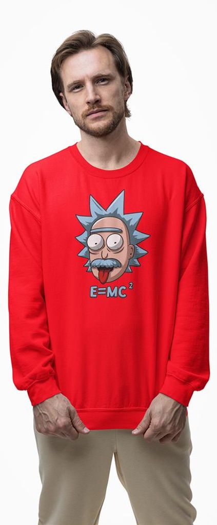 D&B Design Uni Pullover SWMO00054 Rick And Morty Rot-Größe XL