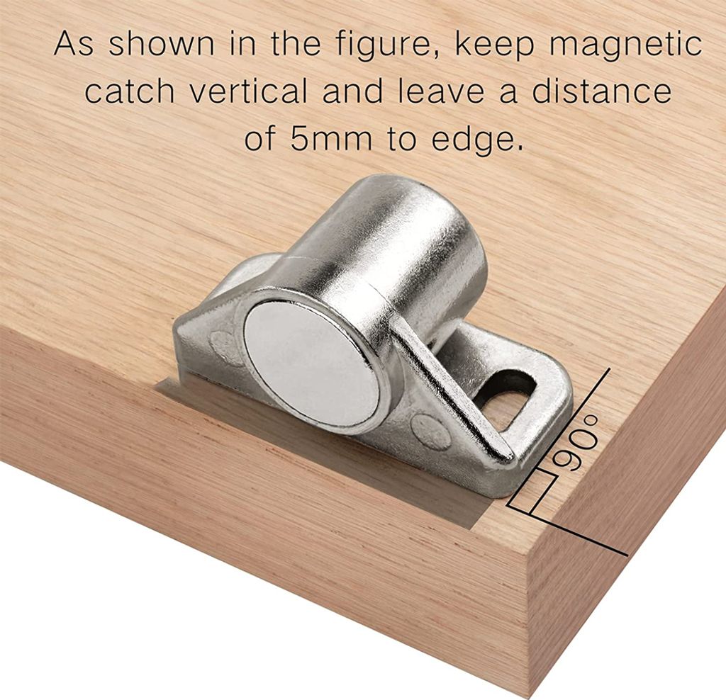 2 Stück Magnetschnäpper Edelstahl 46mm - Möbelmagnet Für Schränke & Türen