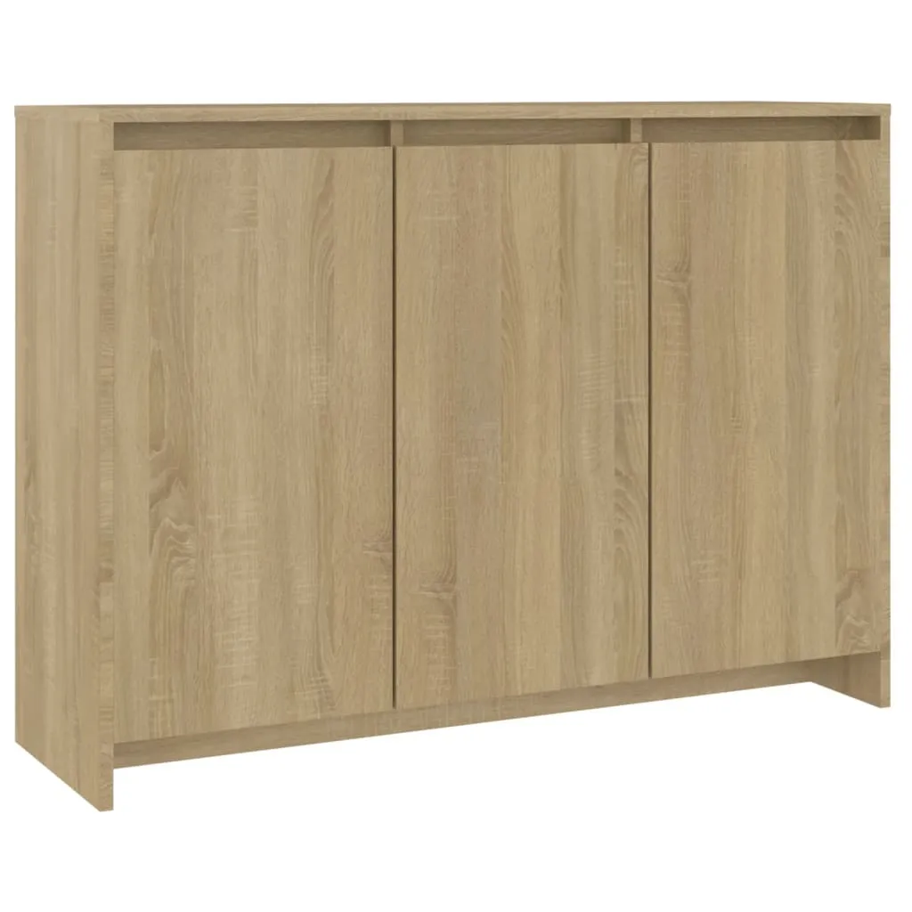 Buffet bas aspect bois brut 102 cm, meuble scandinave épuré