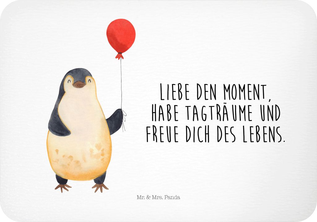 Mr. & Mrs. Panda Kühlschrankmagnet Pinguin Luftballon - Weiß - Geschenk, Liebe, magnet, zettelhalter, Tagträume, haftmagnet, Motivation, Geschen...