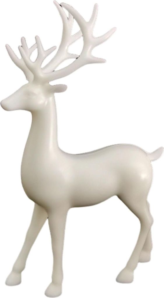 Weihnachts-Rentierfigur, kleine Hirschstatue, Tischdekoration, ruhender/stehender Elch, für Zuhause, Büro, Kaminsims, Schrank oder Schreibtisch