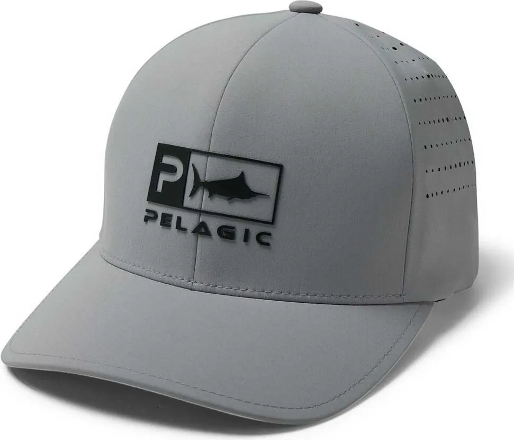 Casquette Pelagic Delta Flexfit Grise L-XL Respirante et Anti-Taches