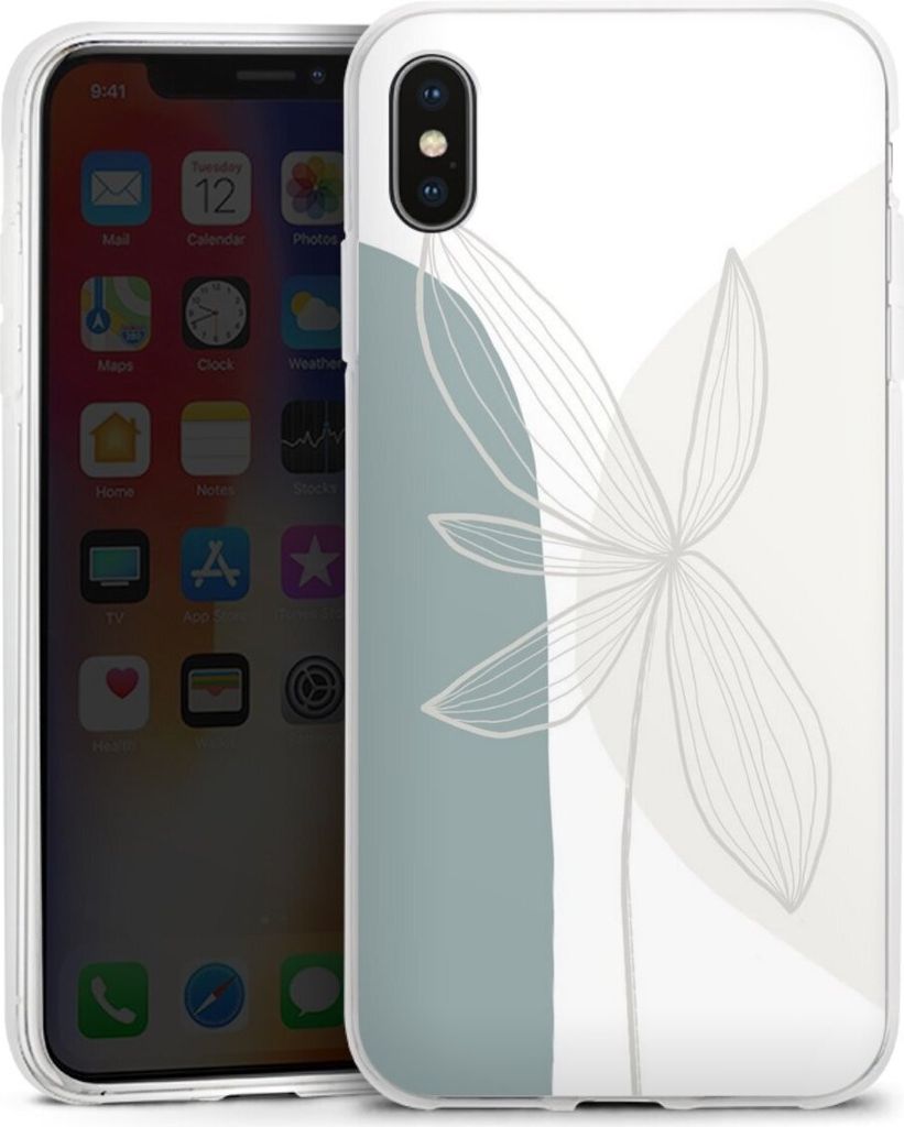 DeinDesign Handyhülle für Apple iPhone Xs Max Silikon Hülle Case Smartphone Schutzhülle Blume Boho Pastell