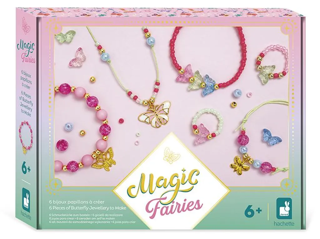 Kit Bijoux Papillons Janod - Coffret Multicolore Magic Fairies 6 ans