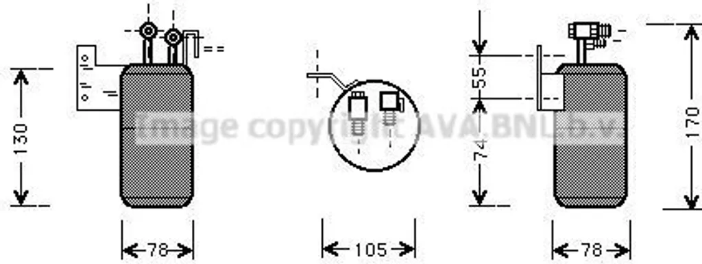 Sécheur de climatisation PRASCO VND017 pour VW Passat 35I OE 357820191C
