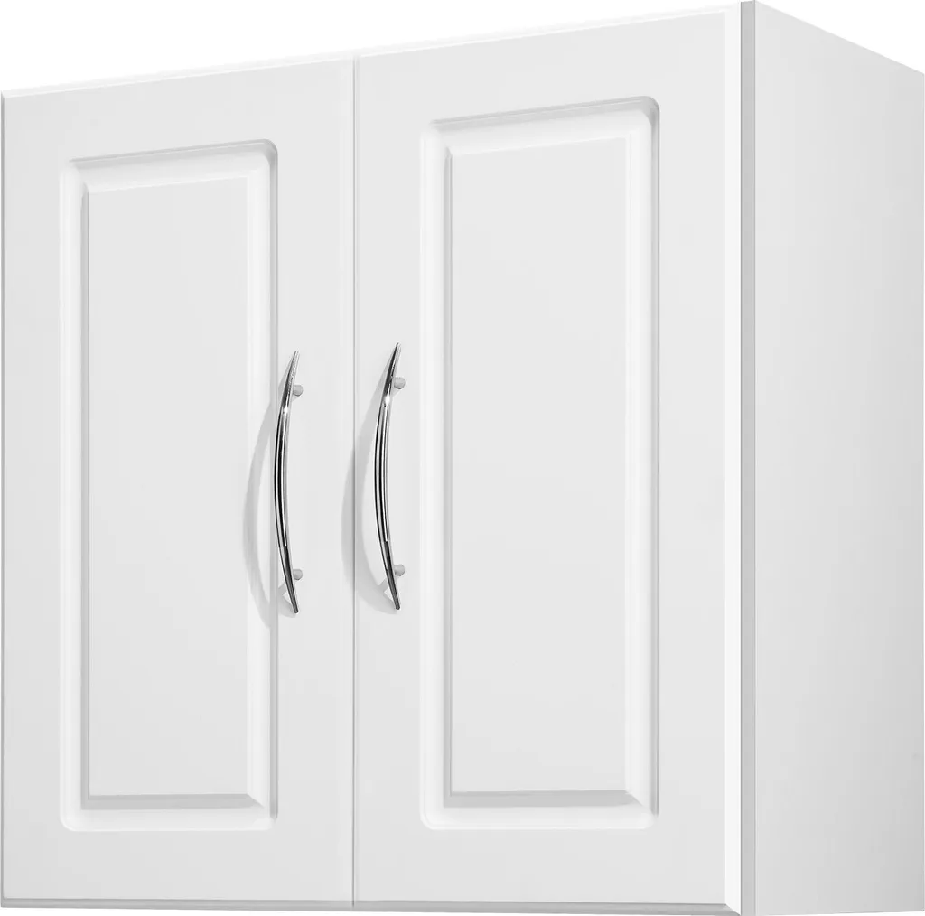 Rangement mural pour petits espaces : armoire blanche 2 portes 60x60 cm