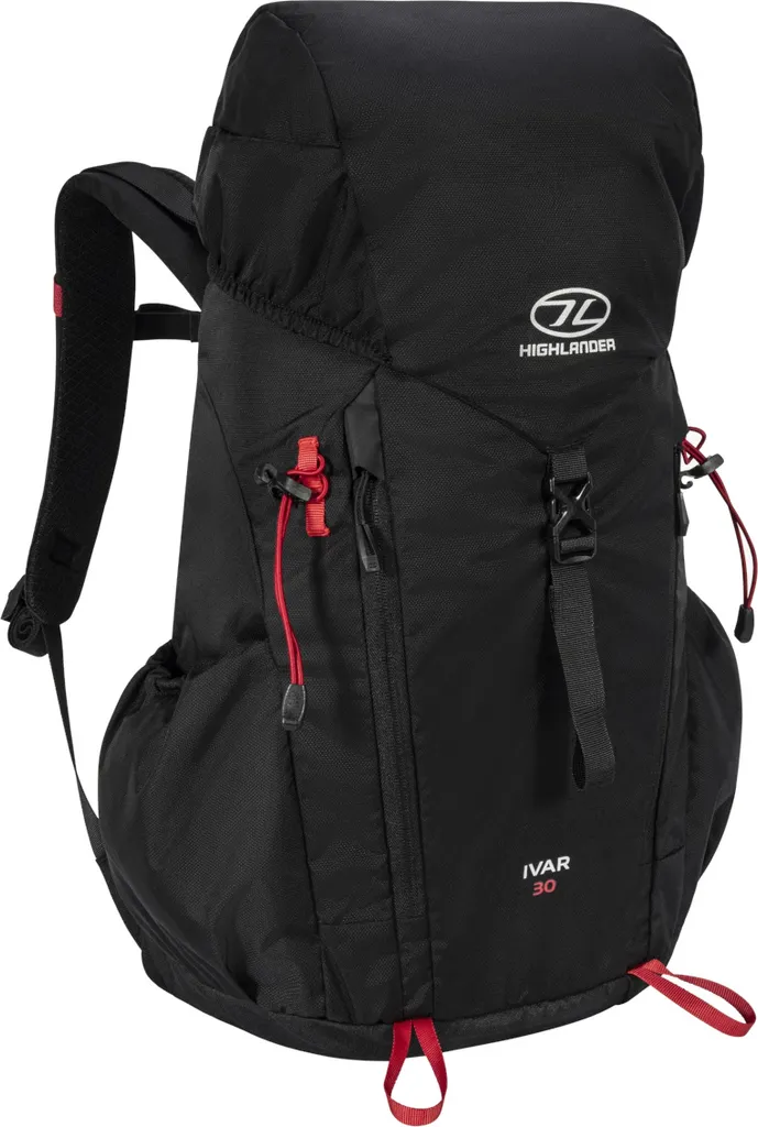 Sac à dos Randonnée et Travail 30L Highlander Ivar Noir pour le Quotidien