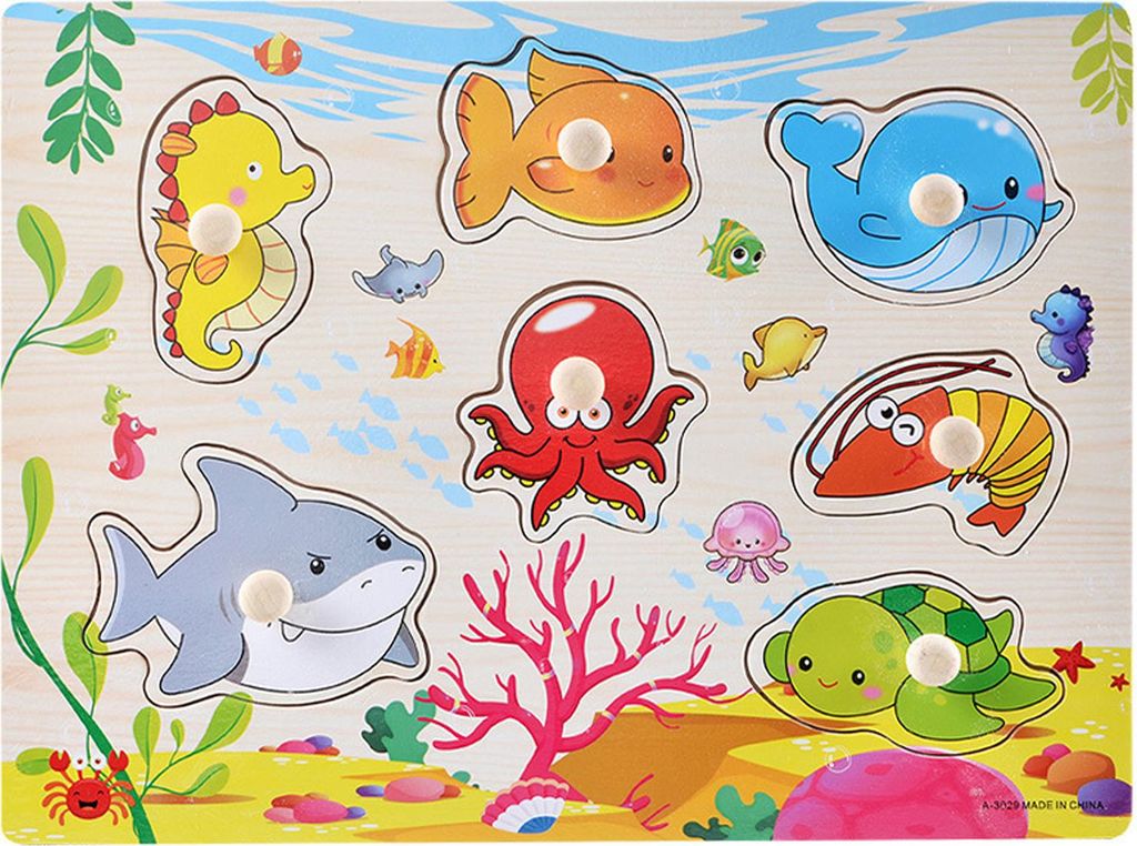 Holzpuzzle, Holzspielzeug ab 1 Jahr, 2 3 Jahre kinderpuzzle, Holzpuzzle Spielzeug, Holzpuzzle Holzspielzeug für Kinder, Puzzle Lernspielzeug, Stec...