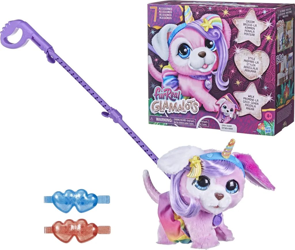 Peluche Interactive Chien Walkalots Glamalots FurReal avec Laisse de Jeu