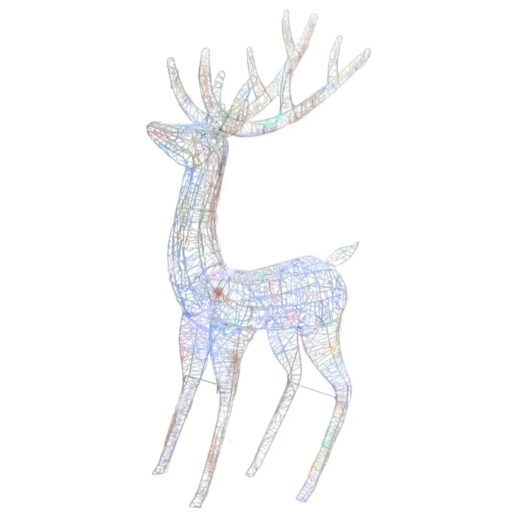 Renne de Noël Géant 180 cm avec 250 LED Multicolores pour Jardin XXL