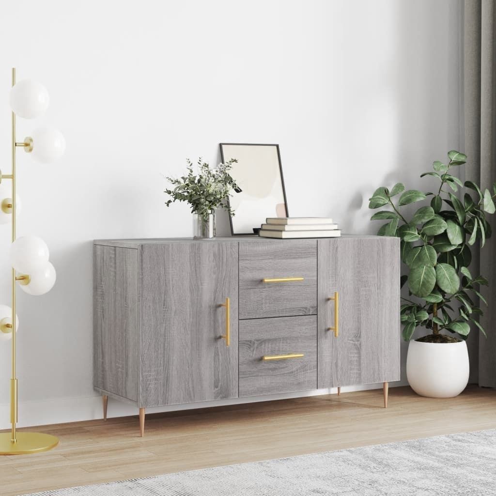 "2026 Promotion" Sideboard Wohnzimmer - Grau Sonoma 100x36x60 cm Holzwerkstoff - Kommoden CC29331