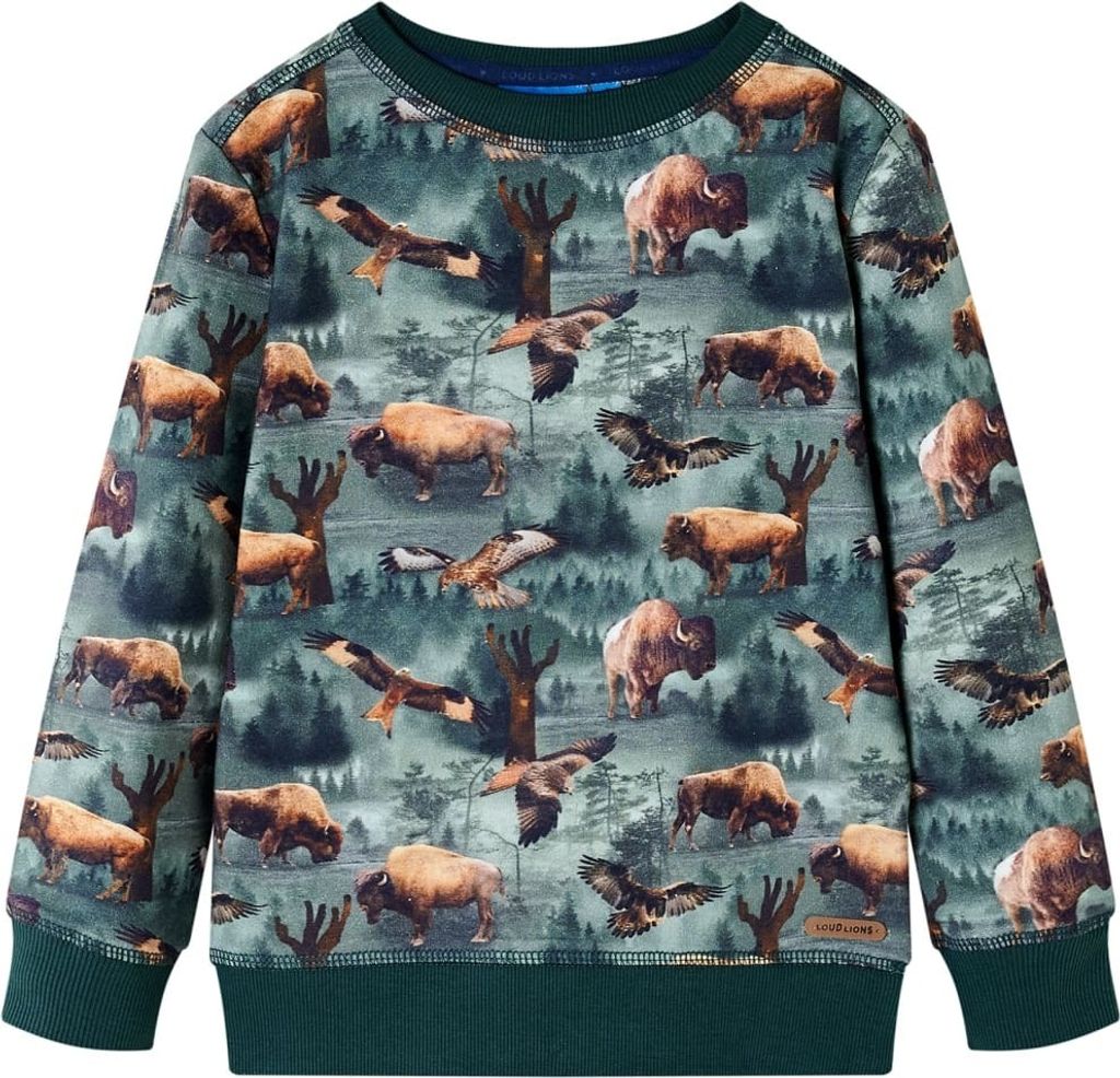 Kinder-Sweatshirt Dunkelgrün 92