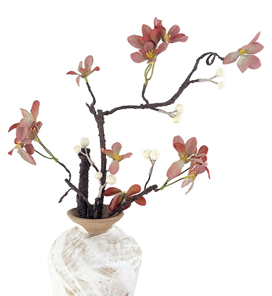 31 Zoll lange, biegsame künstliche Baumzweige, realistische künstliche Ranken mit Blüten und Beeren für Vase, DIY-Dekoration für Zuhause, Bür...