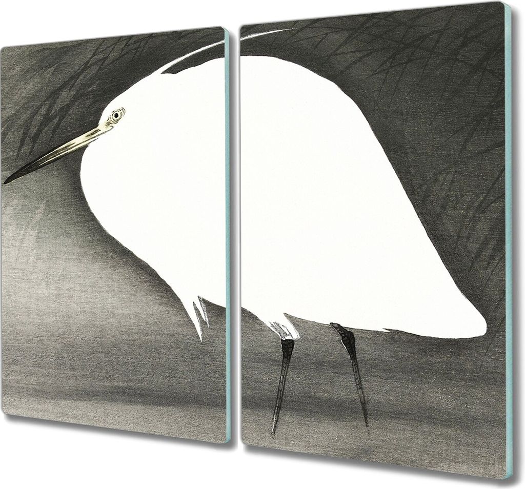 Coloray Schneidebrett Herdabdeckplatte 2x30x52 cm Kochplattenabdeckung Hackbrett Küchenbrett - Pet Vogel Wasser