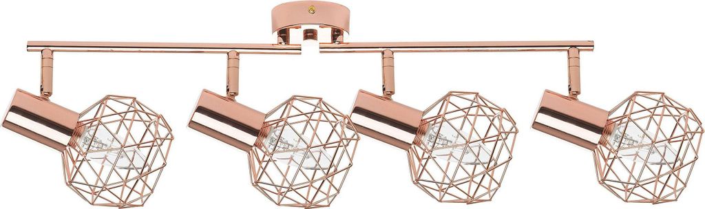 BELIANI Deckenleuchte Kupfer Metall 4-flammig bewegliche Arme verstallbar Industrie Look Moderne Wandleuchte