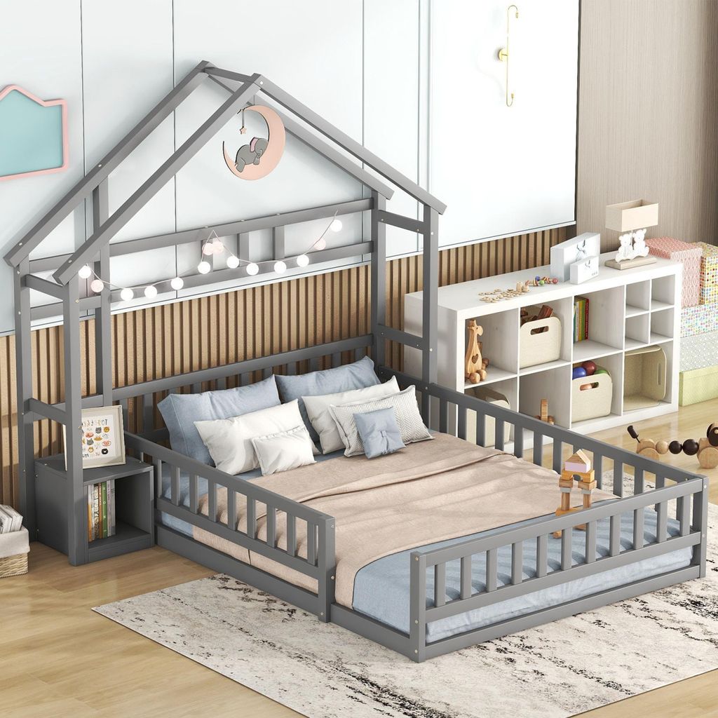 CDGlobal Kinderbett 140x200cm mit Rausfallschutz, Produktbild