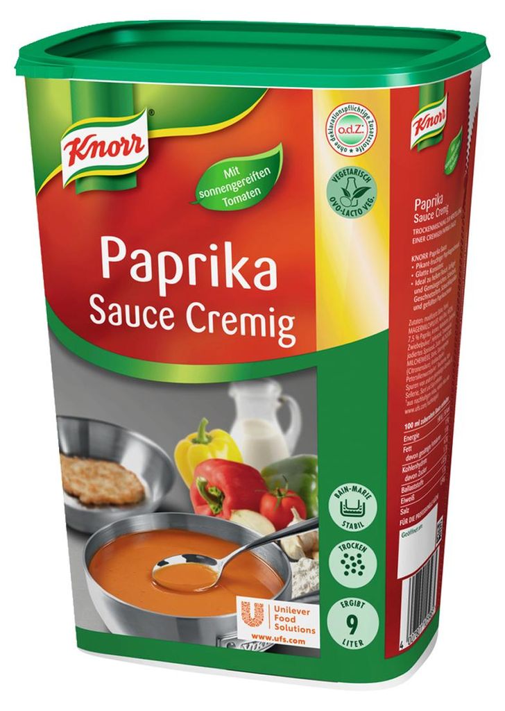 Knorr Paprikasauce mild cremig mit würziger Paprikanote Produktbild 
