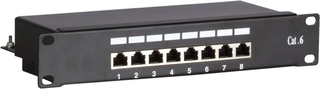 Patchpanel 10”, 8-fach FTP Patchpanel CAT 6