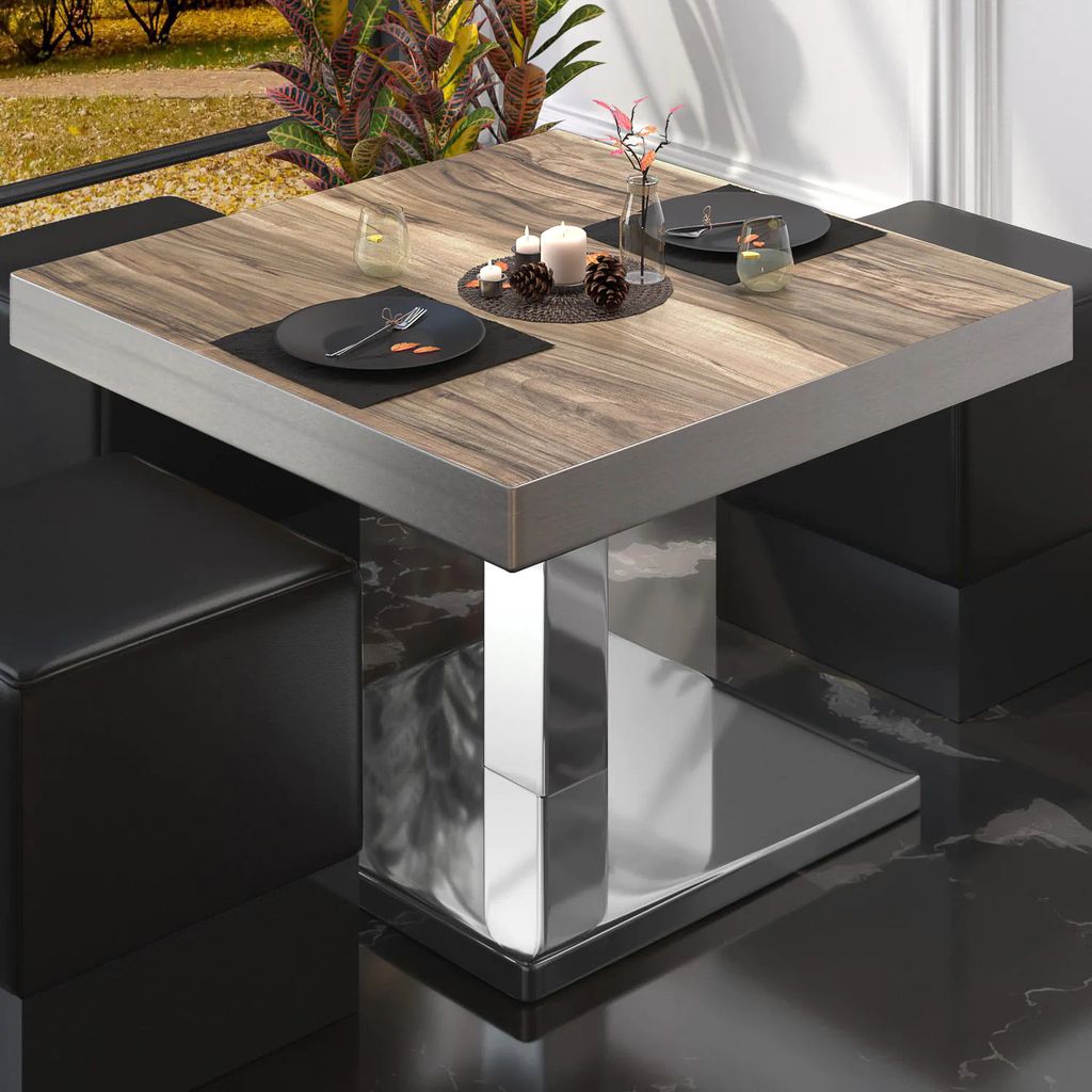BM | Bistro Loungetisch | B:T:H 70 x 70 x 41 cm | Sheesham Produktbild 