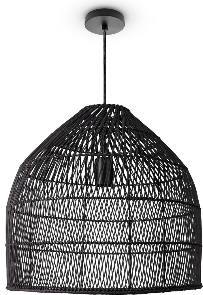 Hängelampe Korblampe Rattan Pendelleuchte Wohnzimmer Boho Produktbild 