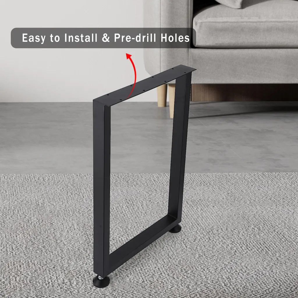 Pieds de table pour création de banc et table basse DIY acier carbone - 4